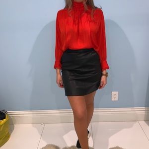 Black leather Zara skirt